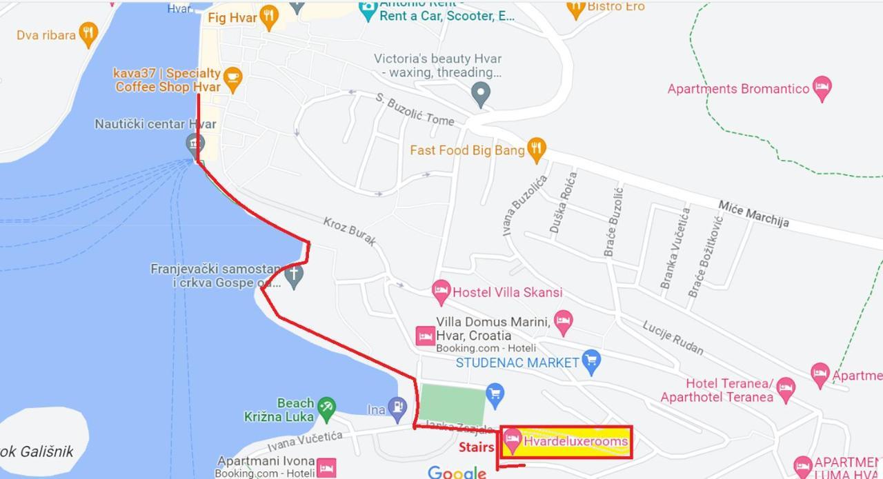 Hvar Deluxe Rooms Hvar Town Dış mekan fotoğraf